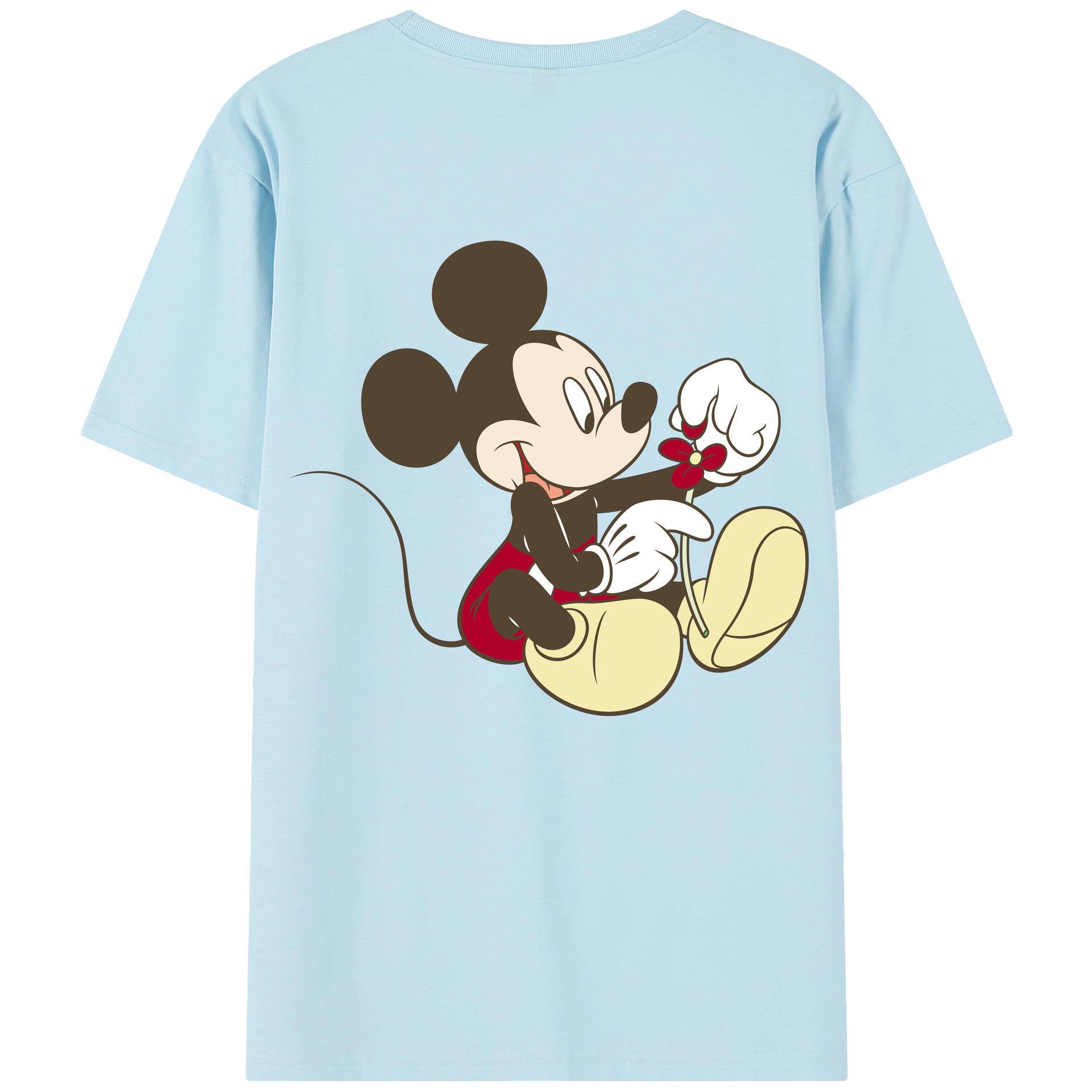 （画像用） ミッキーマウス Mickey Mouse 綿100％半袖Tシャツ（背面プリント）